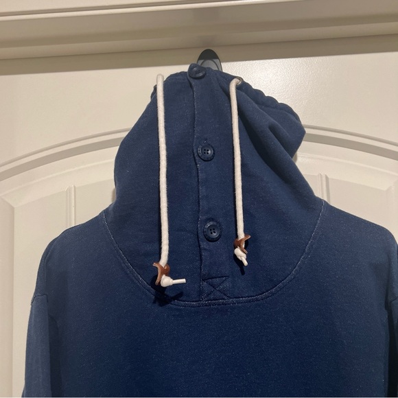 SPMK Space Monkeys Blue Stripped Long Sleeve Hoodie High Neck Sweatshirt Men’s L - Picture 4 of 10